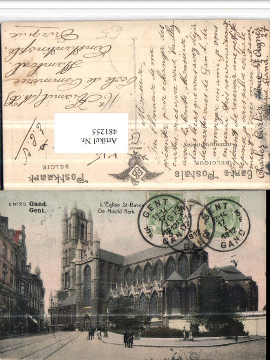 481255,Belgium Gand Gent Eglise St-Bavon Kirche
