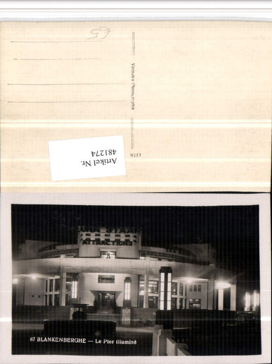 481274,Belgium Blankenberge Le Pier illumine Gebäude