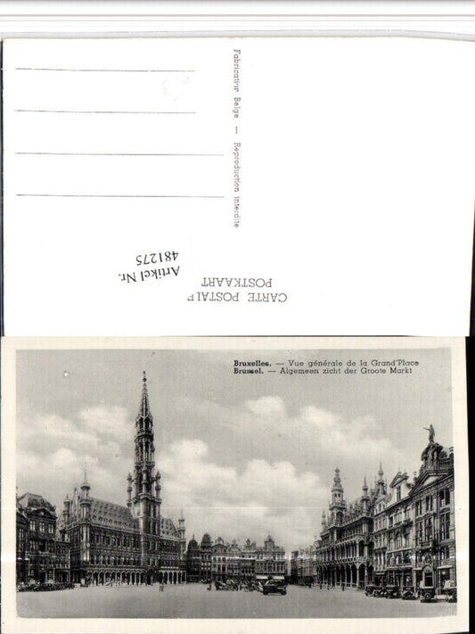 481275,Belgium Bruxelles Brüssel Vue generale de la Grand Place Rathaus