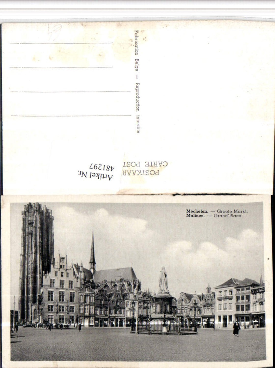 481297,Belgium Malines Mechelen Grand Place Platz Denkmal