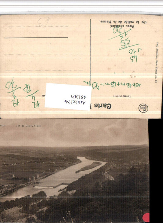 481305,Belgium Namur L'Ile de Vas-t'y Frotte Fluss Insel