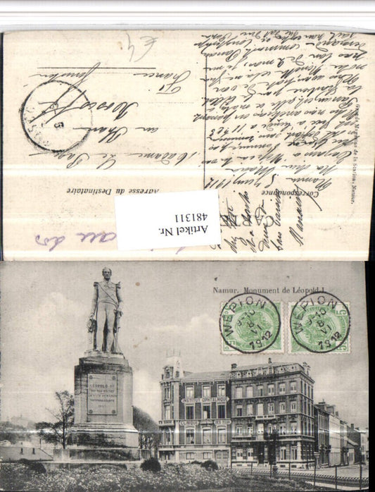 481311,Belgium Namur Monument de Leopold I Statue