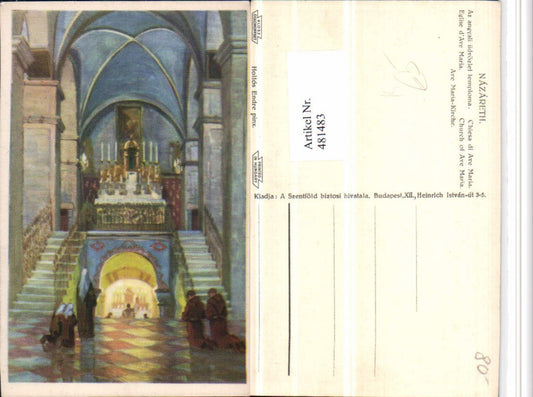 481483,Künstler AK Hollos Endre Israel Nazareth Chiesa di Ave Maria Kirche