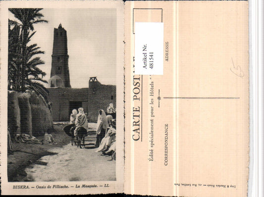 481541,Algeria Biskra Oasis de Filliache Mosquee Moschee