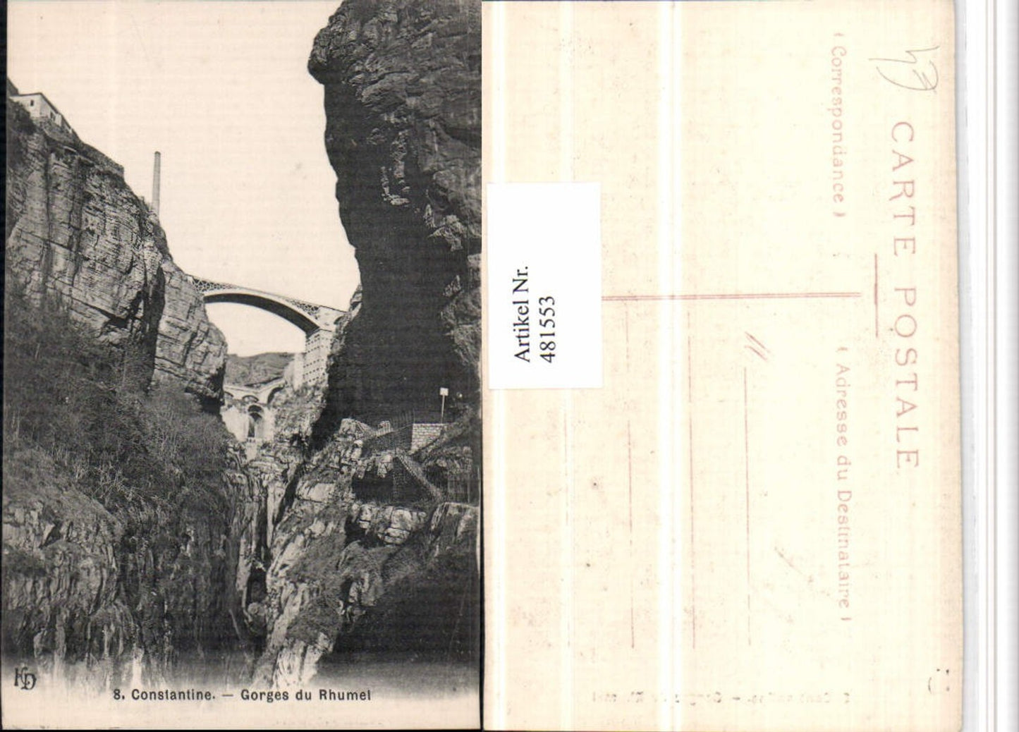 481553,Algeria Constantine Gorges du Rhumel Schlucht Brücke