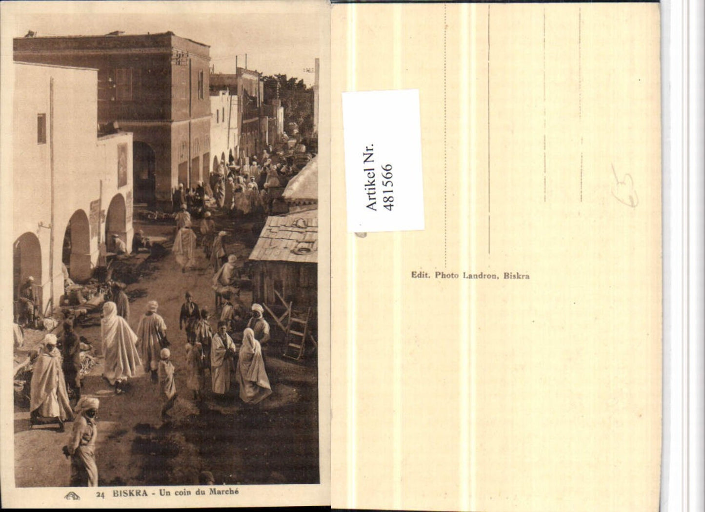 481566,Algeria Biskra Un coin du Marche Markt Volkstypen