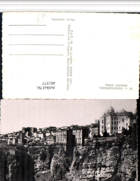 481577,Algeria Constantine Quartier arabe Teilansicht Brücke