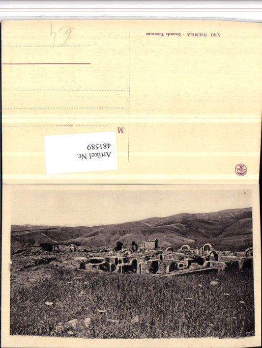 481589,Algeria Djemila Grands Thermes Ruine