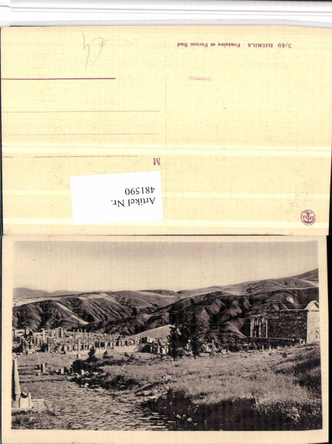 481590,Algeria Djemila Fontaine et Forum Sud Brunnen