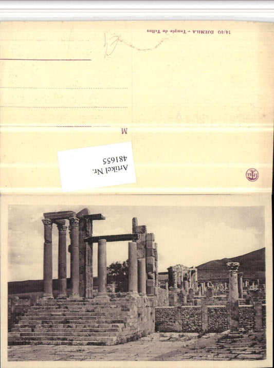 481655,Algeria Djemila Temple de Tellus Tempel Säulen