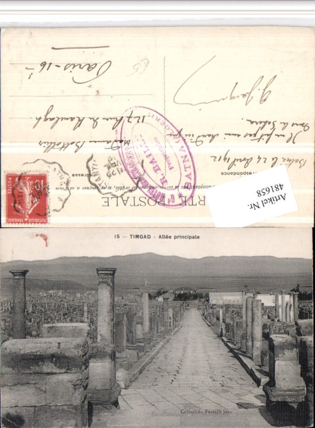 481658,Algeria Timgad Allee principale Forum Säulen