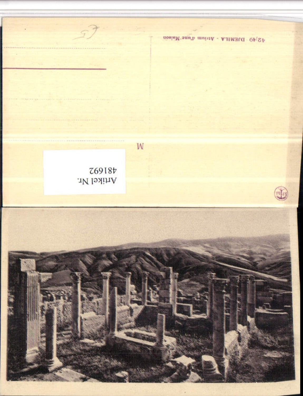 481692,Algeria Djemila Atrium une Maison Säulen