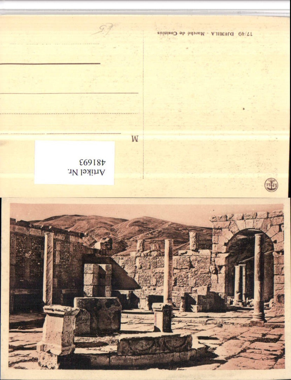 481693,Algeria Djemila Marche de Cosinius Ruine