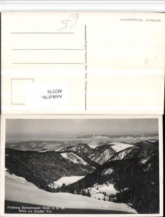 482576, Feldberg in the Black Forest, view into the Zastler Valley, winter scene