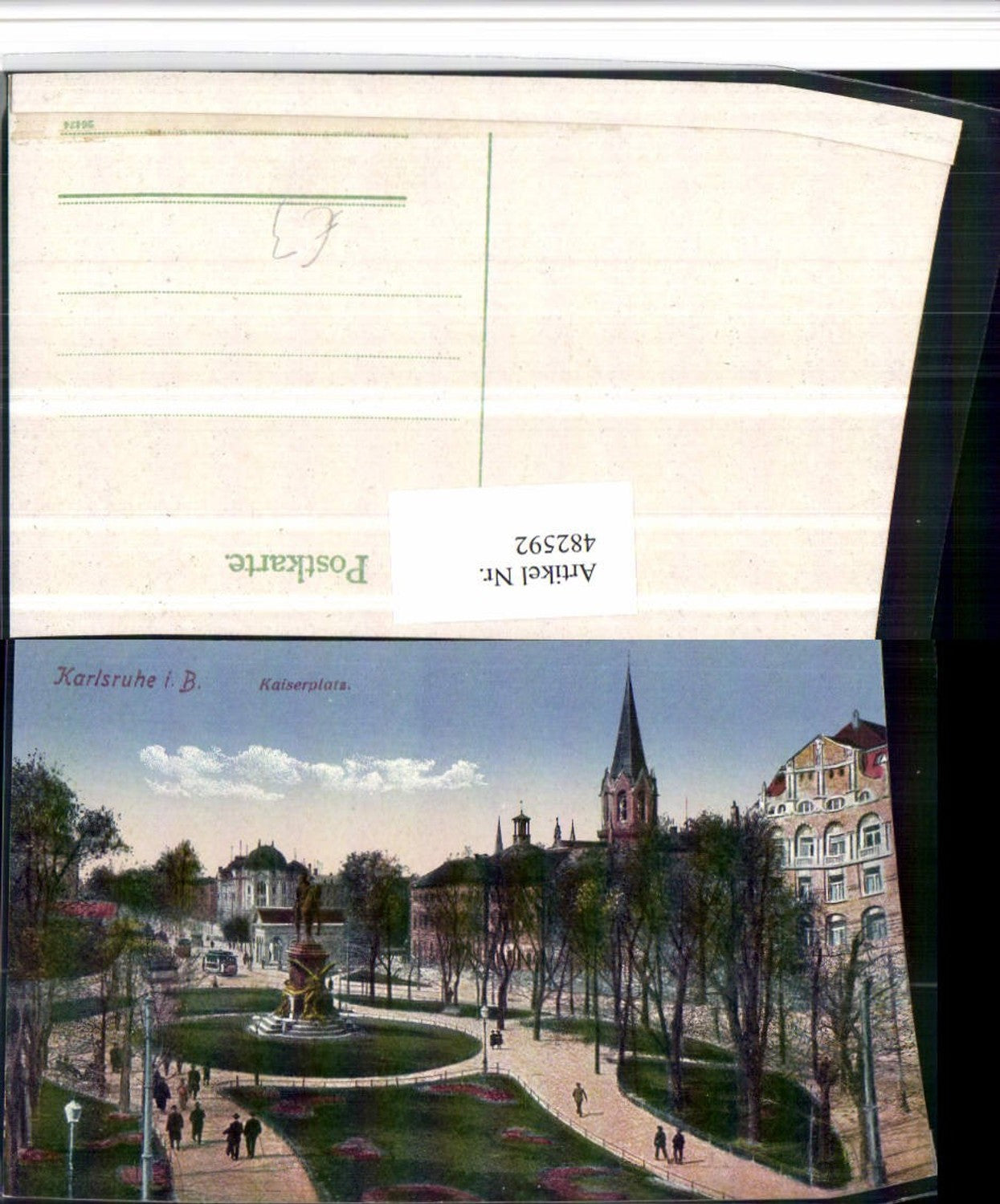 482592,Karlsruhe Kaiserplatz Denkmal Statue