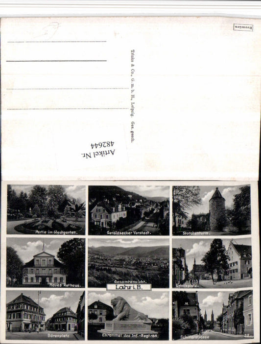 482644, Lahr in the Black Forest, Town Hall, Bärenplatz, Tower, Multi-view map