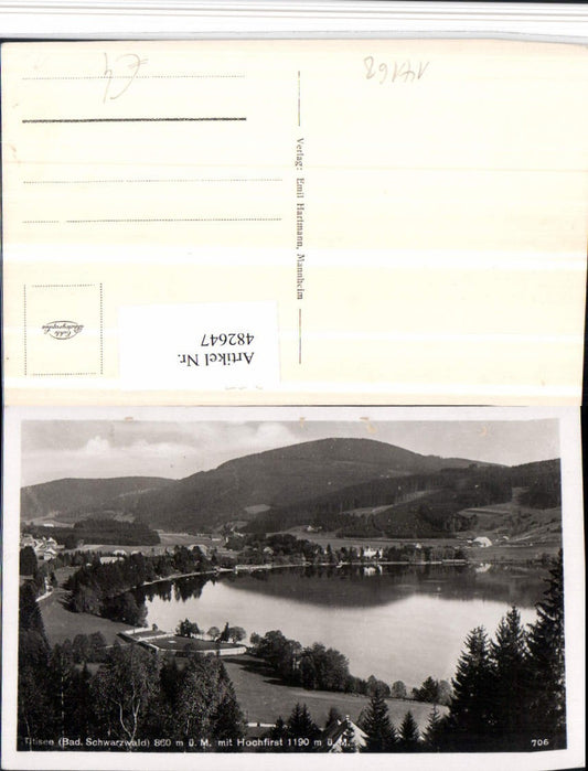 482647, Titisee in the Black Forest, partial view with Hochfirst