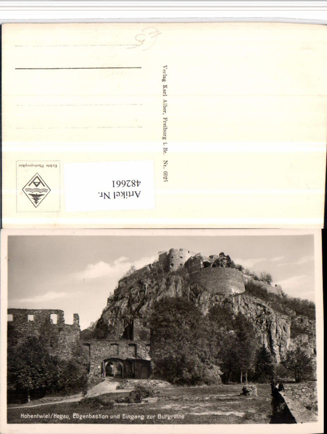 482661,Hohentwiel Hegau b. Singen Eugenbastion u. Eingang zur Burgruine