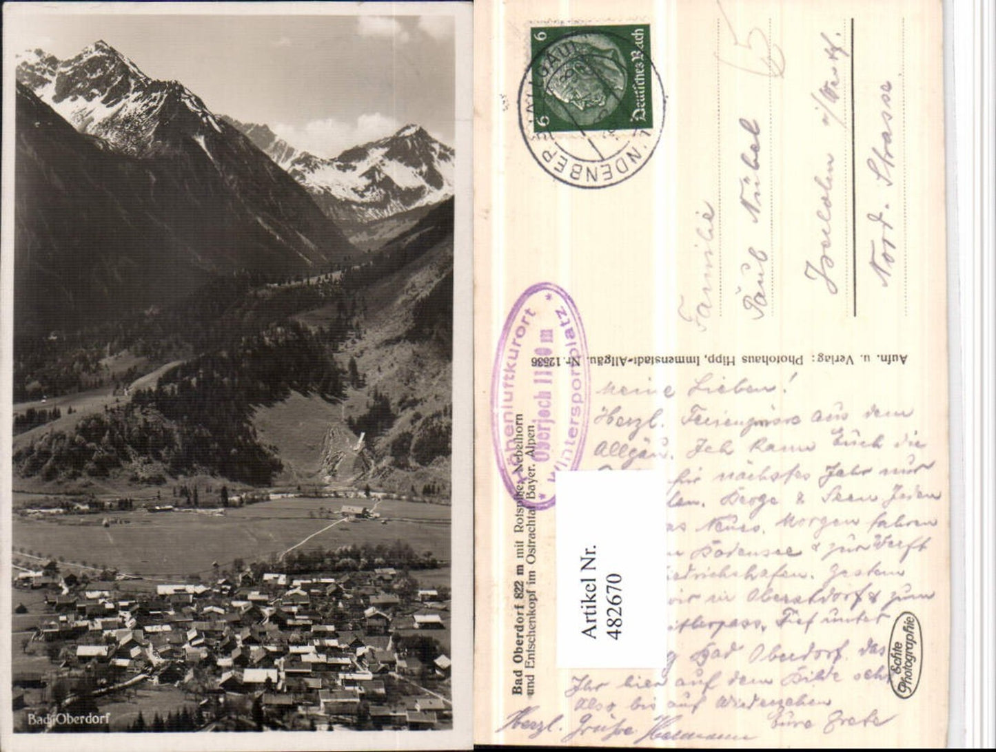 482670, Bad Oberdorf Total view with Rotspitze mountain scenery