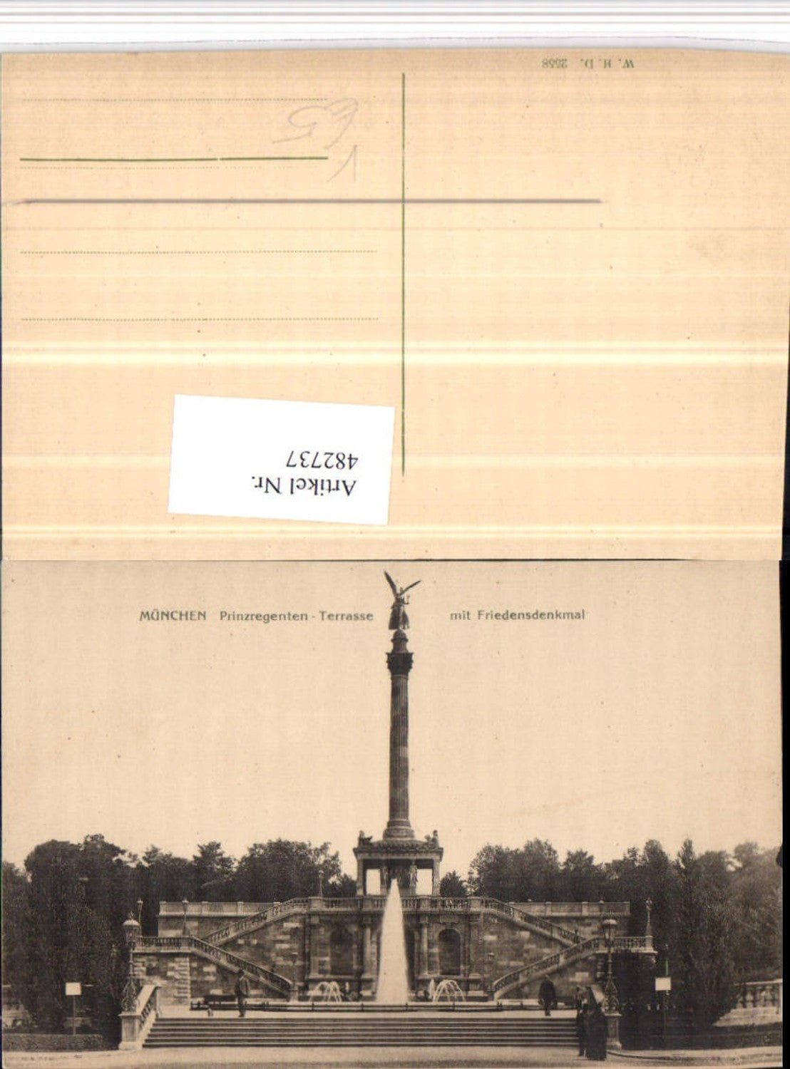 482737,München Prinzregenten-Terrasse Friedensdenkmal pub W.H.D. 2558