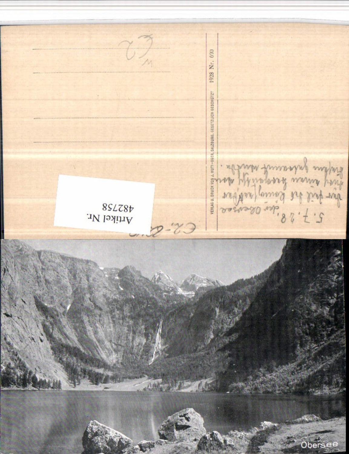 482758,Obersee See b. Schönau Bergkulisse