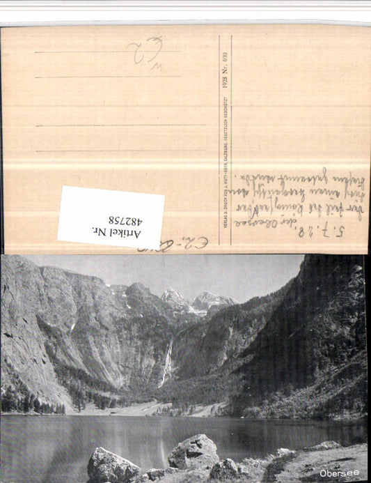 482758,Obersee See b. Schönau Bergkulisse