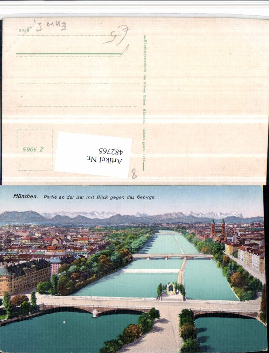 482765,München Partie an d. Isar Teilansicht Brücke pub Ottmar Zieher 3965