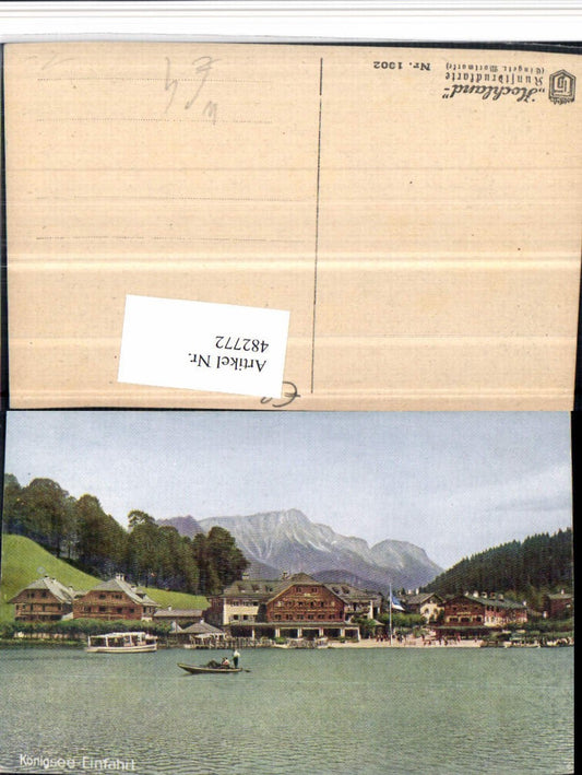 482772,Königssee See b. Schönau Einfahrt Zille Bergkulisse