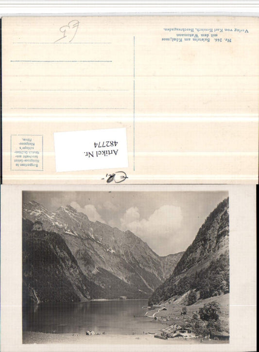 482774,Saletalm am Königssee See b. Schönau m. Watzmann Bergkulisse
