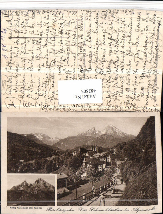 482803,Berchtesgaden Totale m. Watzmann Mehrbildkarte