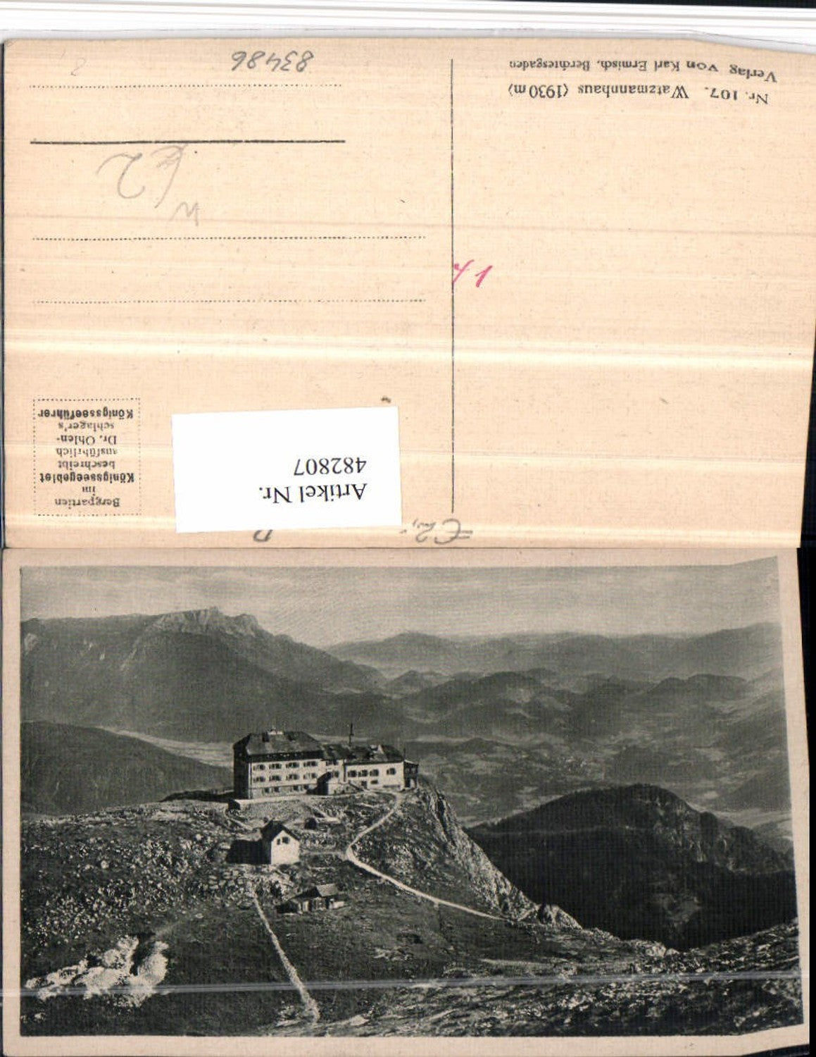 482807,Watzmannhaus Berghütte b. Berchtesgaden Bergkulisse