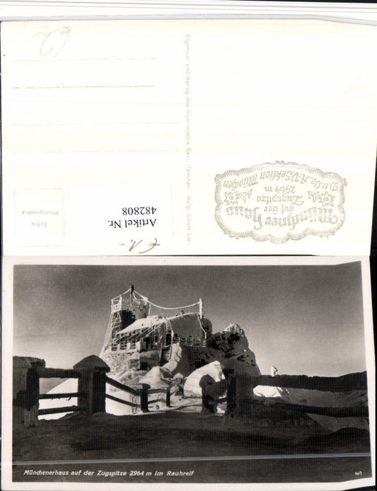 482808,Münchenerhaus auf d. Zugspitze im Rauhreif b. Garmisch