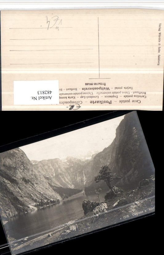 482813,Obersee See b. Schönau Bergkulisse pub Würthle & Sohn 1318