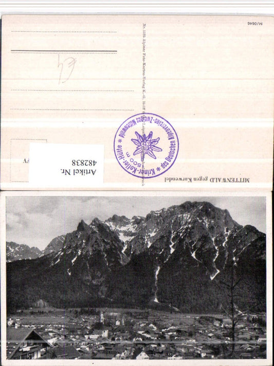 482838,Mittenwald Totale geg. Karwendel Bergkulisse