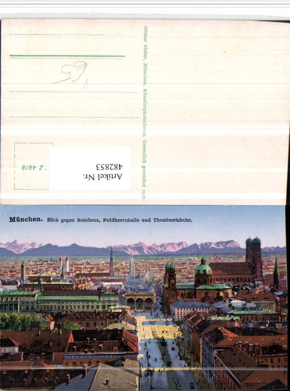 482853,München Teilansicht geg. Residenz Feldherrnhalle pub Ottmar Zieher 4818
