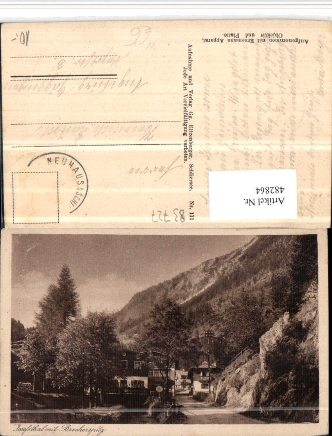 482864, Josefsthal m. Brecherspitz near Schliersee