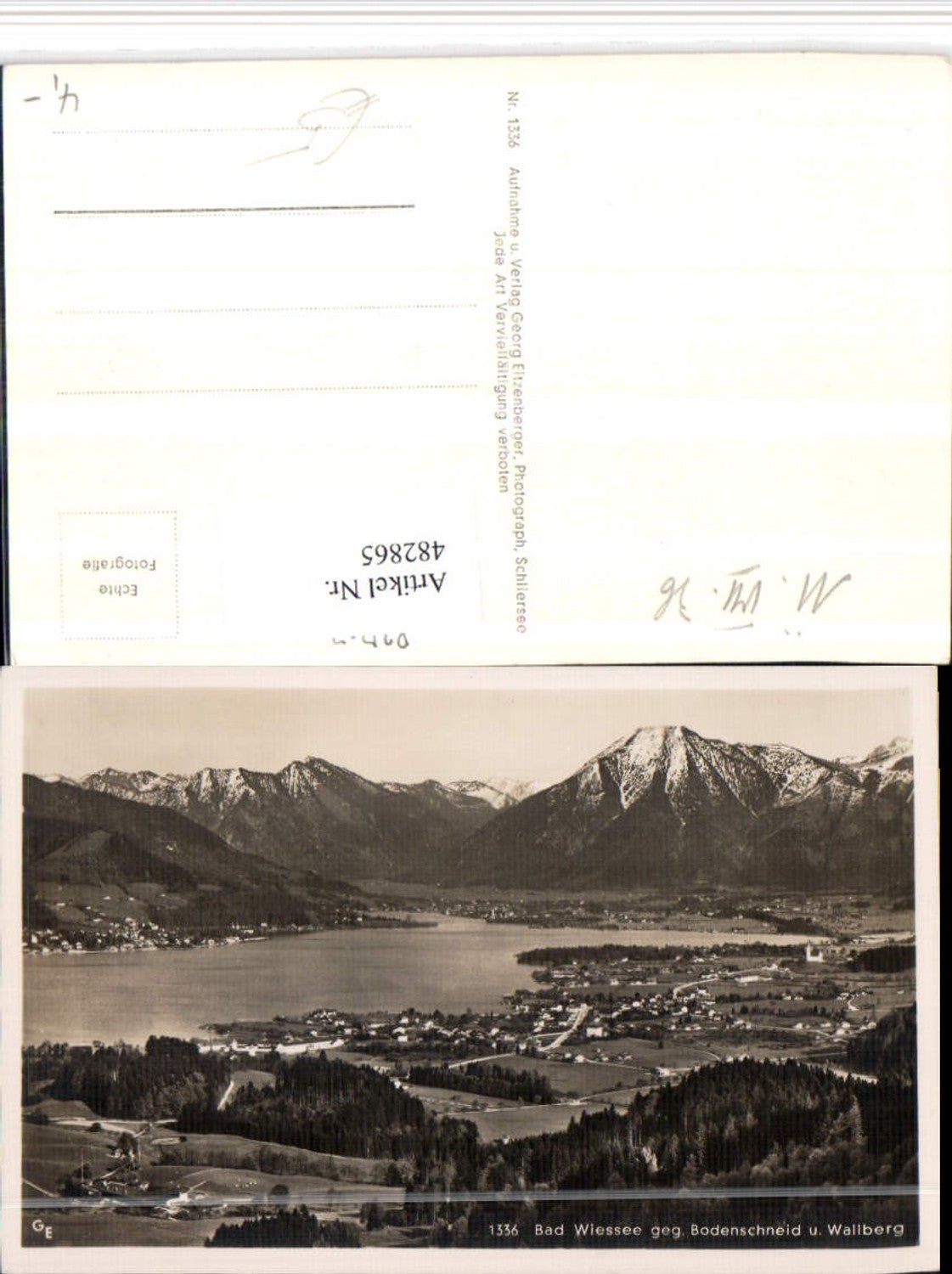 482865,Bad Wiessee Totale geg. Bodenschneid Bergkulisse