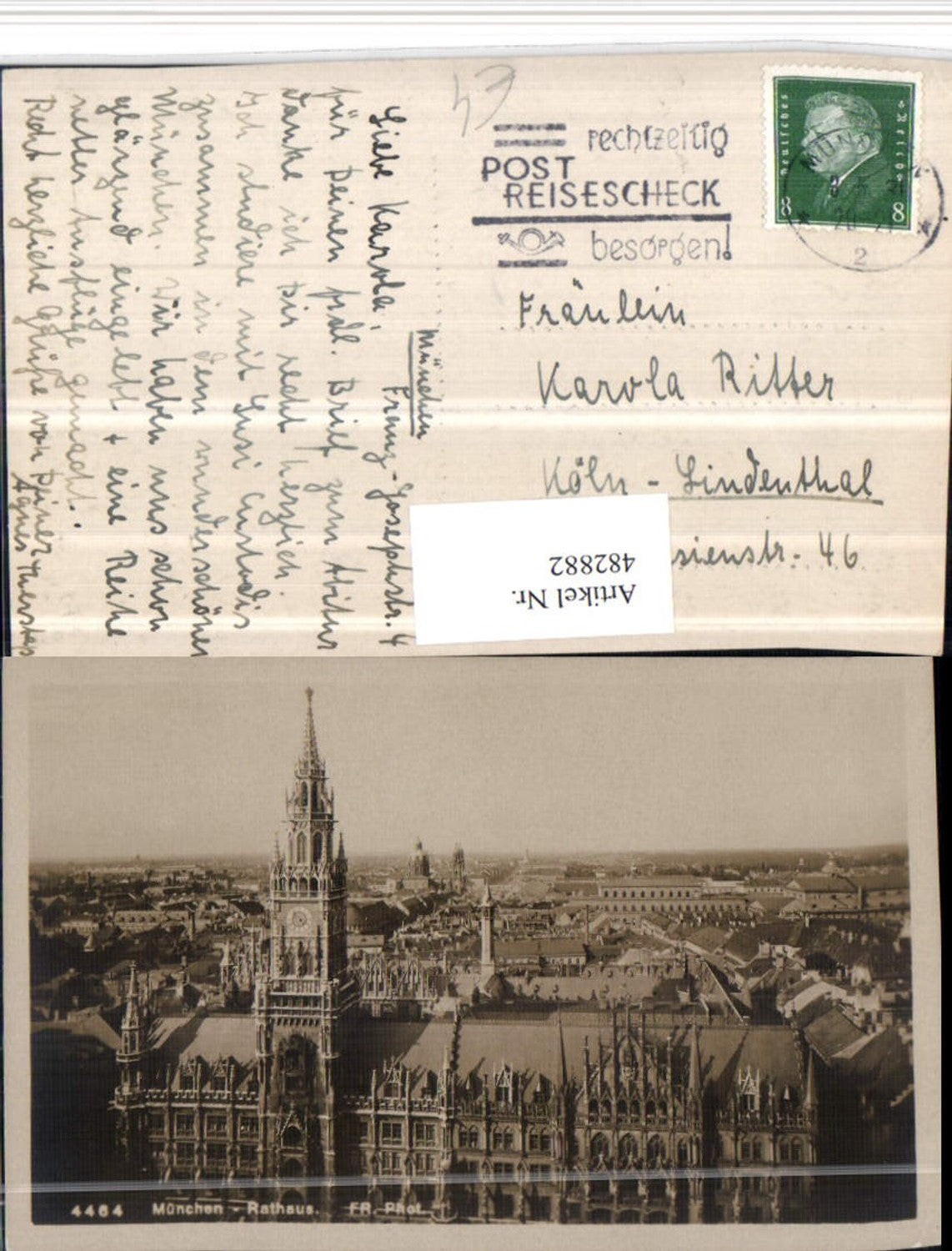 482882,München Teilansicht m. Rathaus
