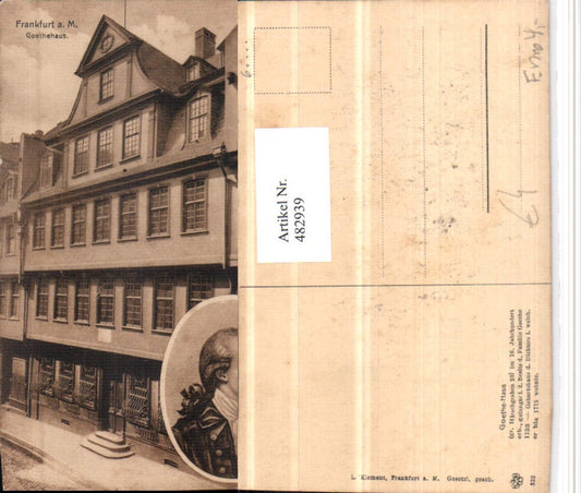 482939,Frankfurt am Main Goethehaus Goethe Portrait