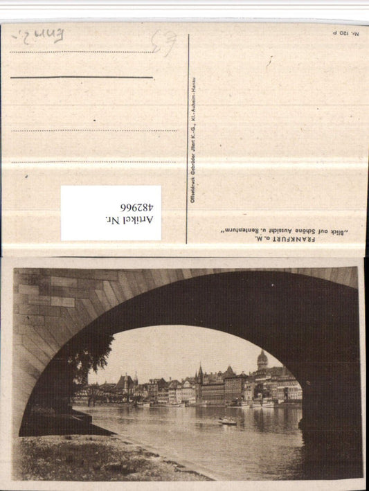 482966,Frankfurt am Main Blick auf Schöne Aussicht u. Rententurm