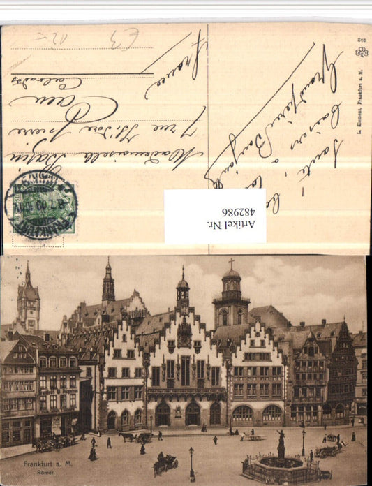 482986,Frankfurt am Main Römer Häuser Brunnen