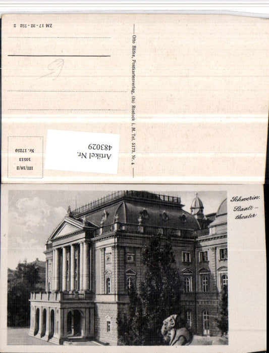 483029,Schwerin Stadttheater Theater Gebäude