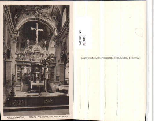 483048,Hildesheim Dom Kirche Innenansicht Hochaltar Irmensäule