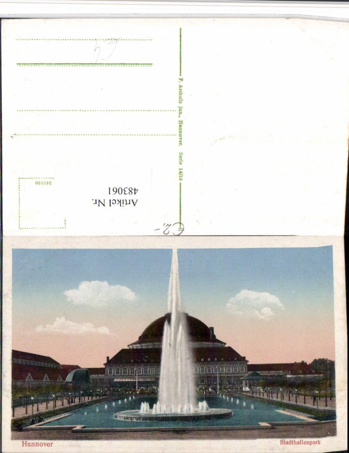 483061,Hannover Stadthallenpark Fontäne