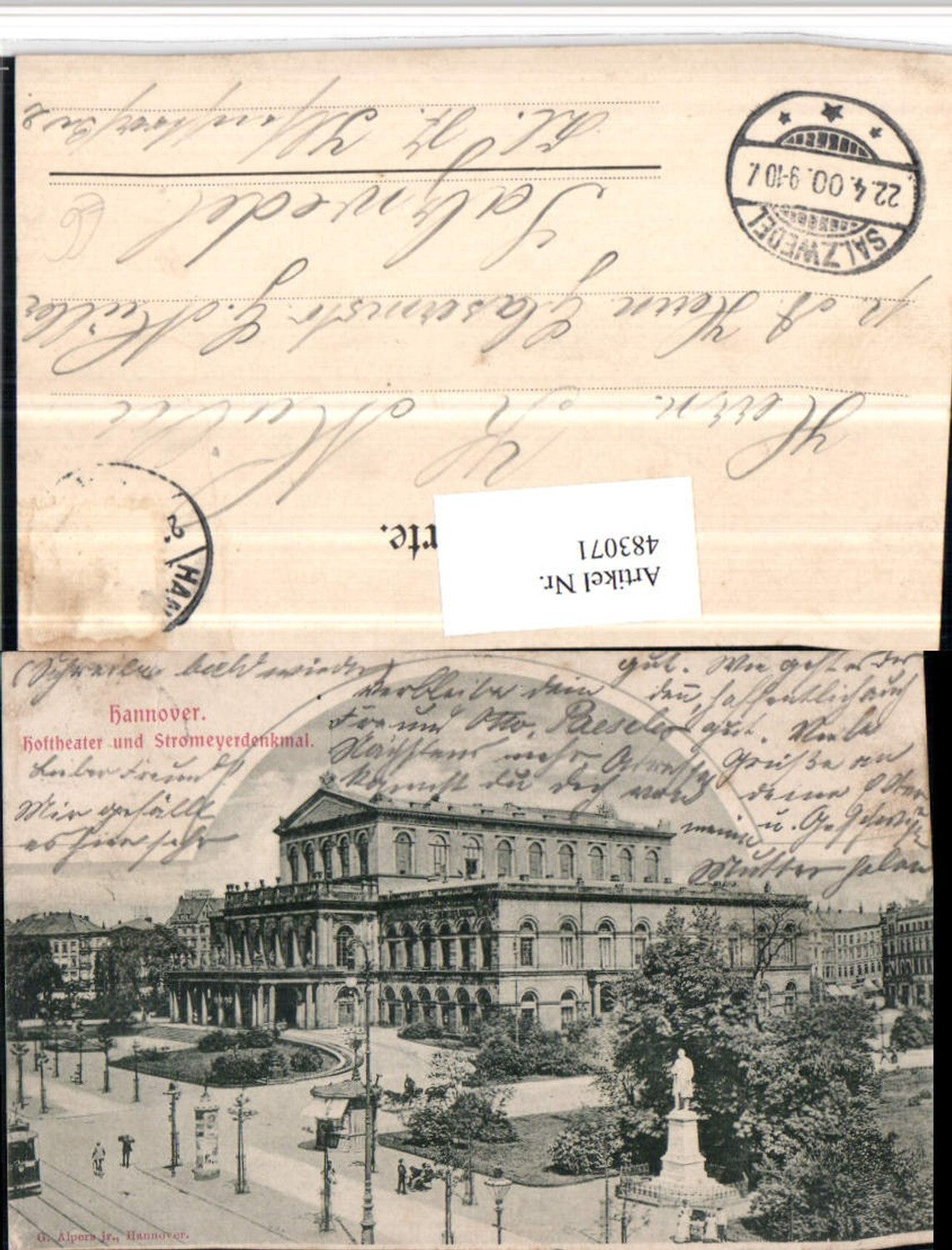 483071,Hannover Hoftheater u. Stromeyerdenkmal Gebäude