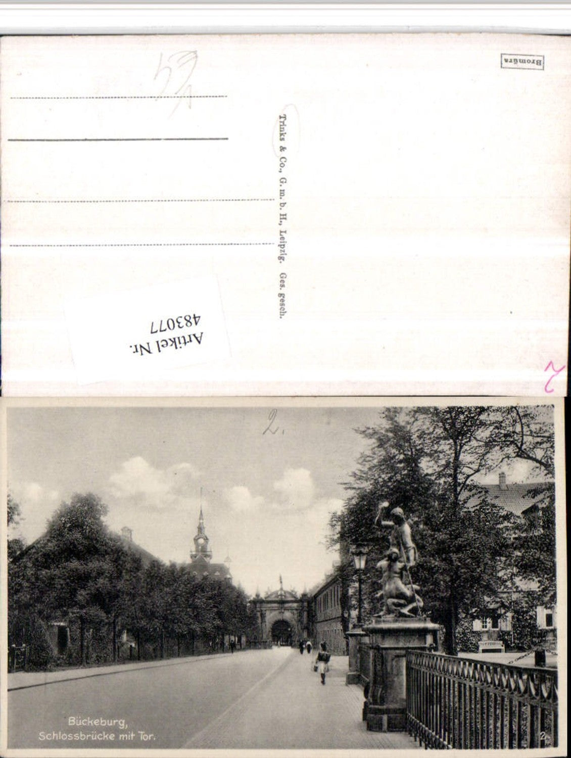 483077,Bückeburg Schlossbrücke m. Tor pub Trinks & Co