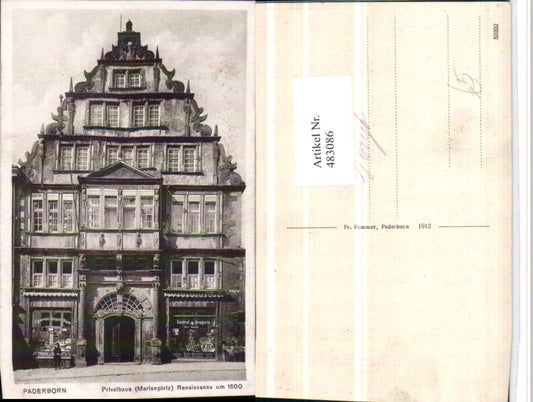 483086,Paderborn Marienplatz Privathaus Renaissance um 1600