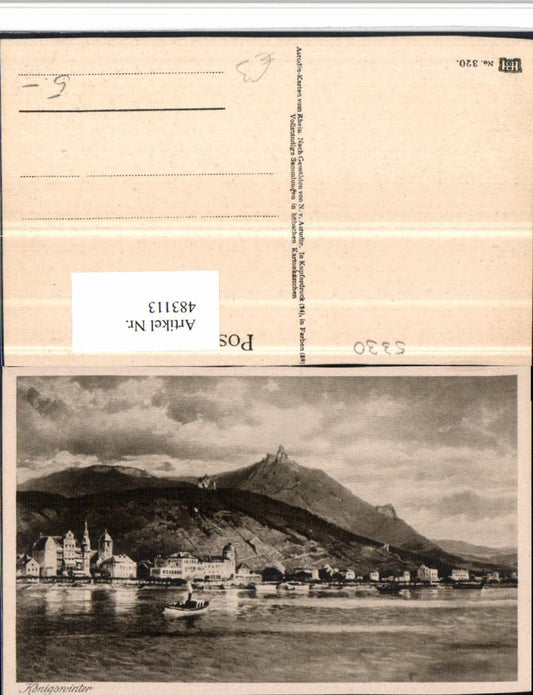 483113,Königswinter am Rhein Totale m. Burg Ruine