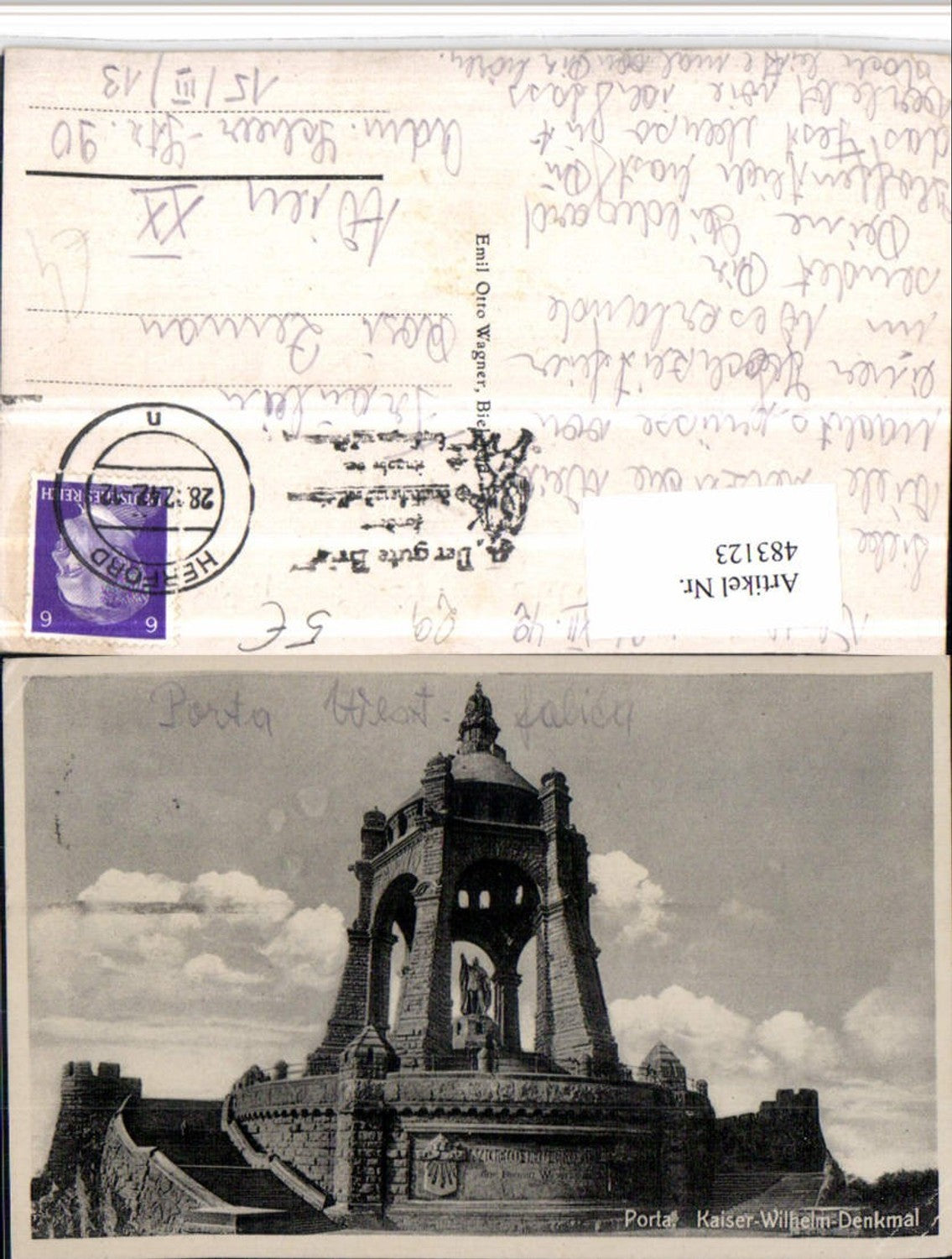 483123,Porta Westfalica Kaiser Wilhelm Denkmal