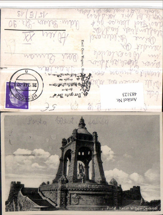 483123,Porta Westfalica Kaiser Wilhelm Denkmal